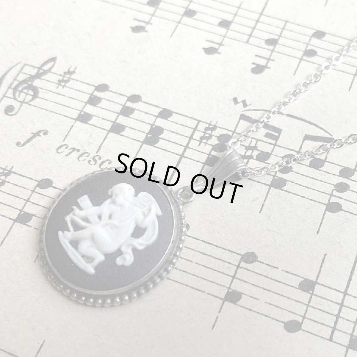 画像5: WEDGWOOD ウェッジウッド スターリングシルバー ホールマーク ジャスパー ブラック ヴィンテージネックレス (5)