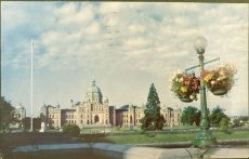 画像1: 1962年消印 切手 海外ヴィンテージポストカード 国会議事堂 Parliament Building 世界のアンティーク絵葉書 昔のポストカード (1)