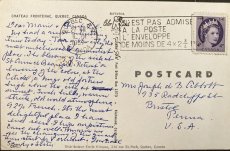 画像2: 1957年消印 切手 海外ヴィンテージポストカード シャトー・フロンテナック Château Frontenac 世界のアンティーク絵葉書 昔のポストカード (2)