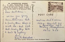 画像2: 1967年消印 切手 海外ヴィンテージポストカード 連合棟 Confederation Building 世界のアンティーク絵葉書 昔のポストカード (2)
