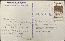 画像2: 1970年消印 切手 海外ヴィンテージポストカード THE HOLY HEART OF MARY REGIONAL HIGH SCHOOL 世界のアンティーク絵葉書 昔のポストカード (2)