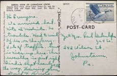 画像2: 消印 切手 海外ヴィンテージポストカード Sault Ste. Marie スー・セント・マリー 世界のアンティーク絵葉書 昔のポストカード (2)