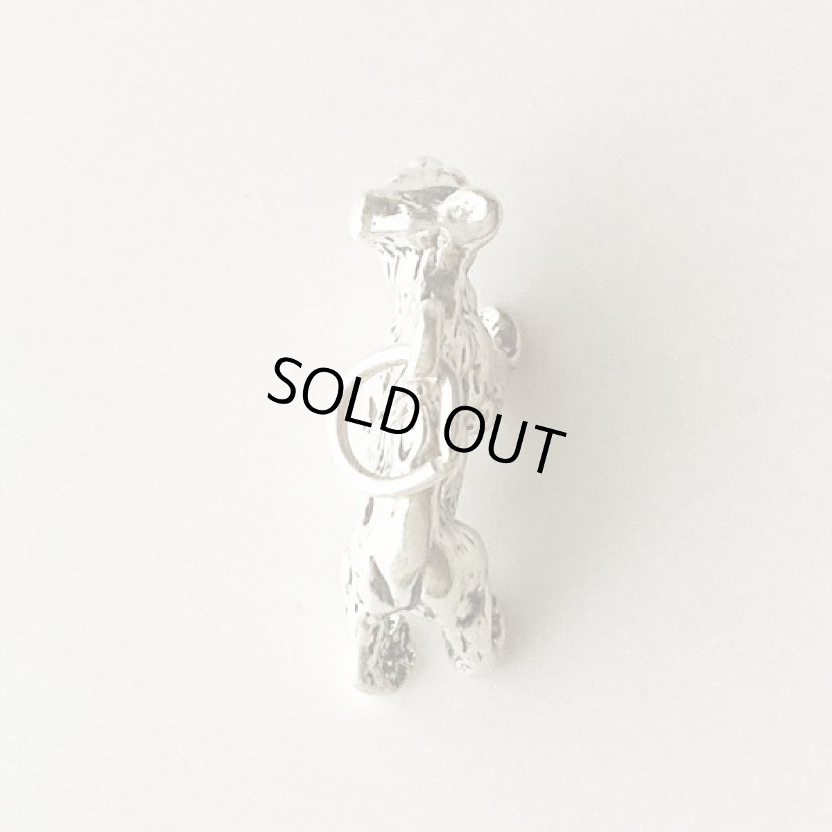 画像7: ヴィンテージ シルバー チャーム 狼 アンティーク 刻印あり (7)