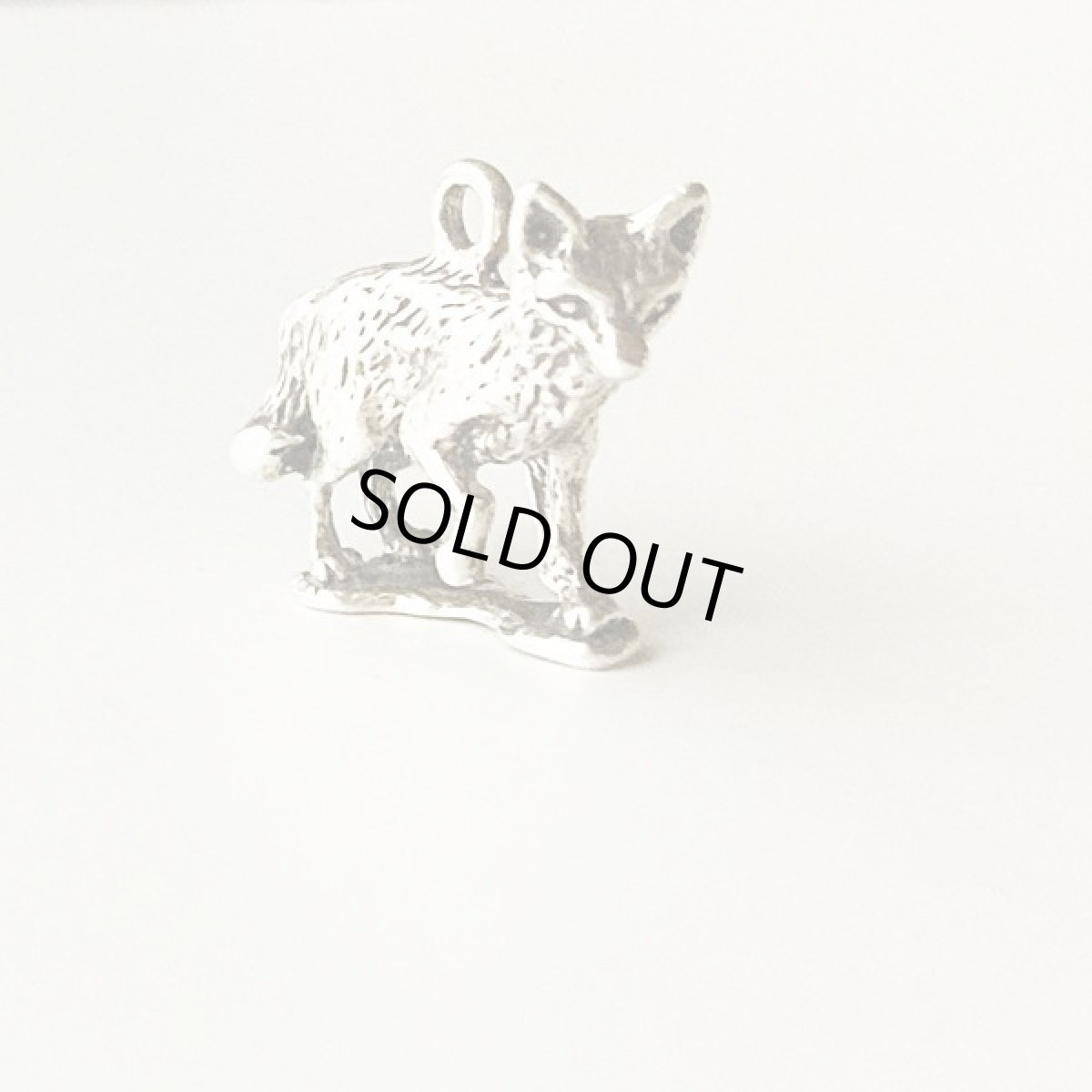 画像3: ヴィンテージ シルバー チャーム きつね アンティーク 刻印925 (3)