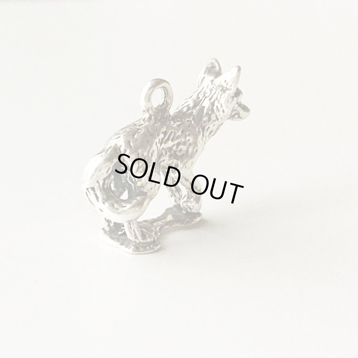 画像6: ヴィンテージ シルバー チャーム きつね アンティーク 刻印925 (6)