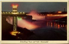 画像1: 1962年消印 切手 海外ヴィンテージポストカード Schoellkopf Tower ナイアガラの滝 世界のアンティーク絵葉書 昔のポストカード (1)