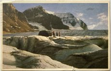画像1: 1955年消印 切手 海外ヴィンテージポストカード Athabasca Glacier スノーモービル 世界のアンティーク絵葉書 昔のポストカード (1)