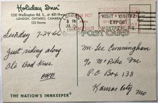画像2: 1966年消印 切手 海外ヴィンテージポストカード Holiday Inn 世界のアンティーク絵葉書 昔のポストカード (2)