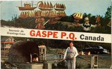 画像1: 1962年消印 切手 海外ヴィンテージポストカード GASPE P.Q. Canada 世界のアンティーク絵葉書 昔のポストカード (1)