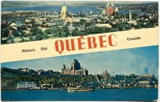 画像1: 1965年消印 切手 海外ヴィンテージポストカード Historic old QUEBEC Canada 世界のアンティーク絵葉書 昔のポストカード (1)