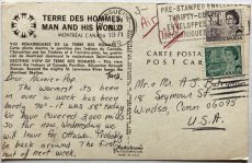 画像2: 1971年消印 切手 海外ヴィンテージポストカード TERRE DES HOMMES MAN AND HIS WORLD 世界のアンティーク絵葉書 昔のポストカード (2)