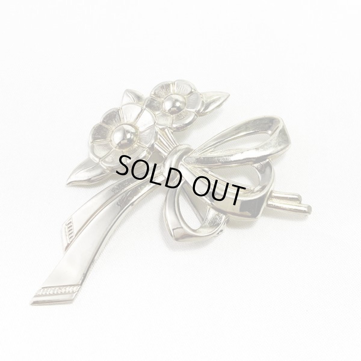 画像5: アメリカ 1960年代 リボンとフラワーのヴィンテージ ブローチ アンティークアクセサリー (5)