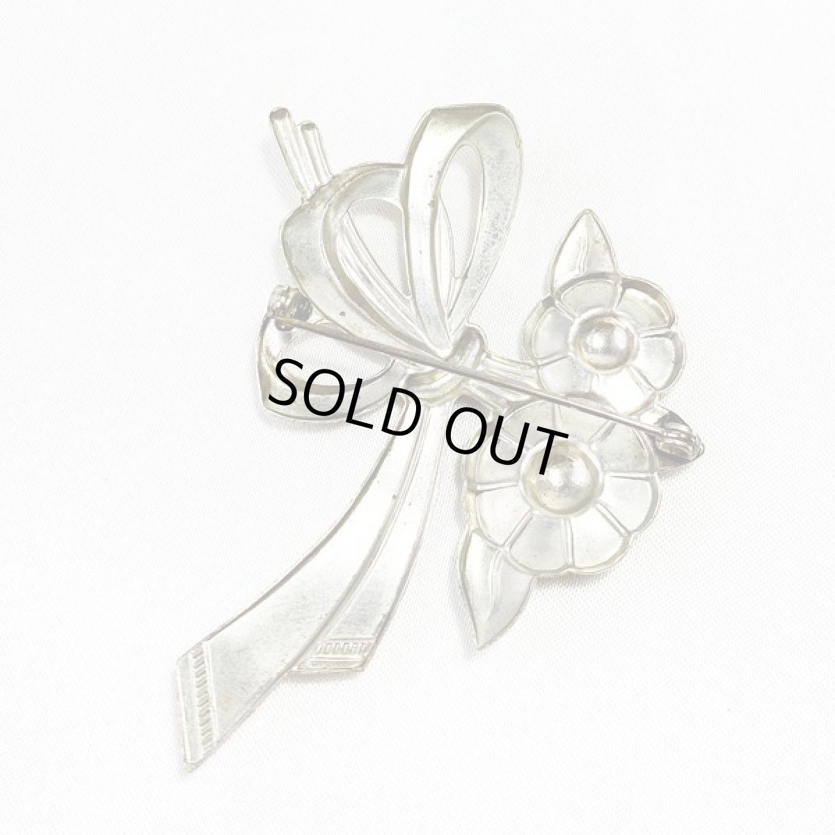 画像7: アメリカ 1960年代 リボンとフラワーのヴィンテージ ブローチ アンティークアクセサリー (7)