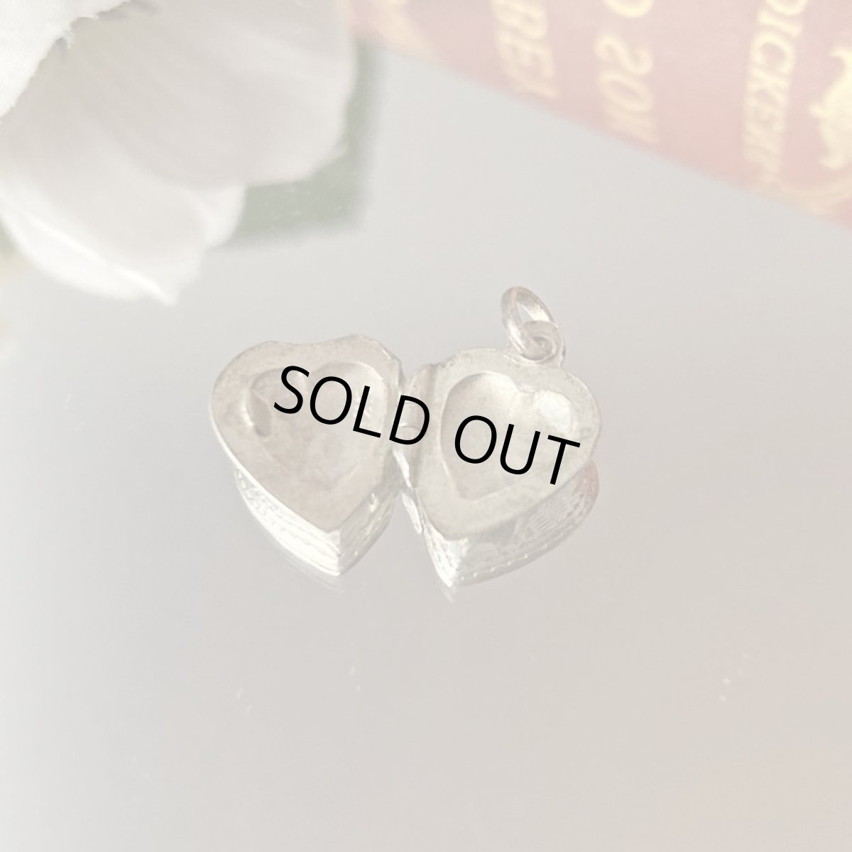 画像2: 英国 イギリス製  刻印925 スターリングシルバー 純銀ハート ロケットペンダント トップ (2)