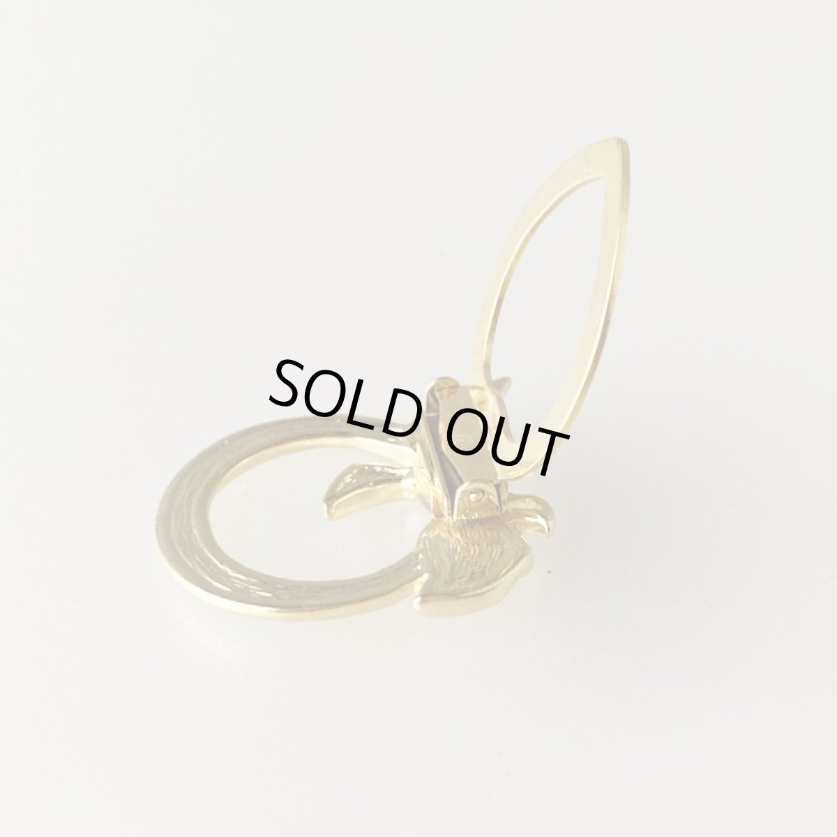 画像8: イギリス ヴィンテージ ゴールドリボン スカーフクリップ(ストール)クリップ (8)