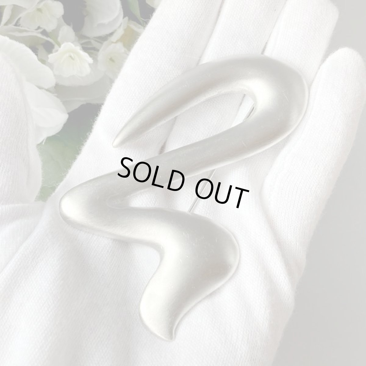 画像7: EXPRESS エキスプレス シルバープレート デザイン 大ぶり ヴィンテージブローチ 海外アクセサリー　 (7)