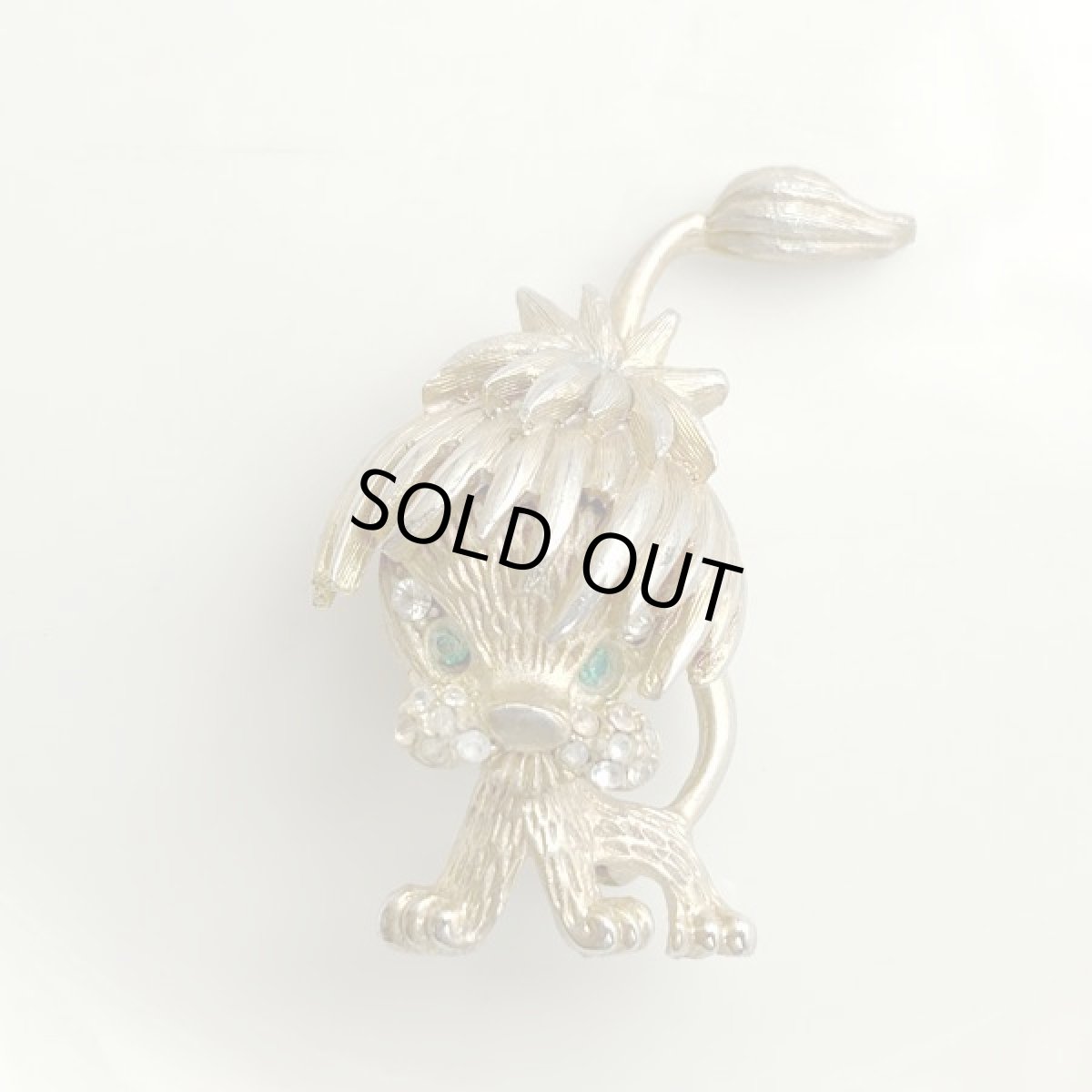 画像8: 英国 ユニークな表情のライオンブローチ ヴィンテージジュエリー 動物アクセサリー アニマル (8)