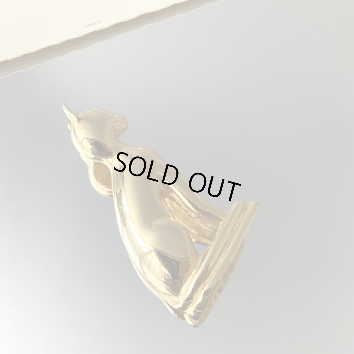 画像5: 英国 猫のブローチ 気品あるアビシニアン ヴィンテージコスチュームジュエリー ネコアクセサリー  (5)