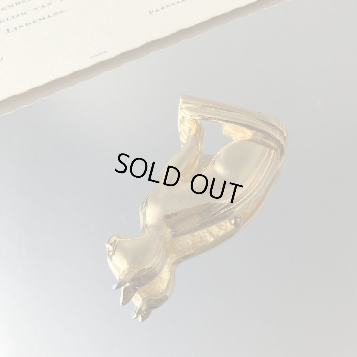 画像4: 英国 猫のブローチ 気品あるアビシニアン ヴィンテージコスチュームジュエリー ネコアクセサリー  (4)