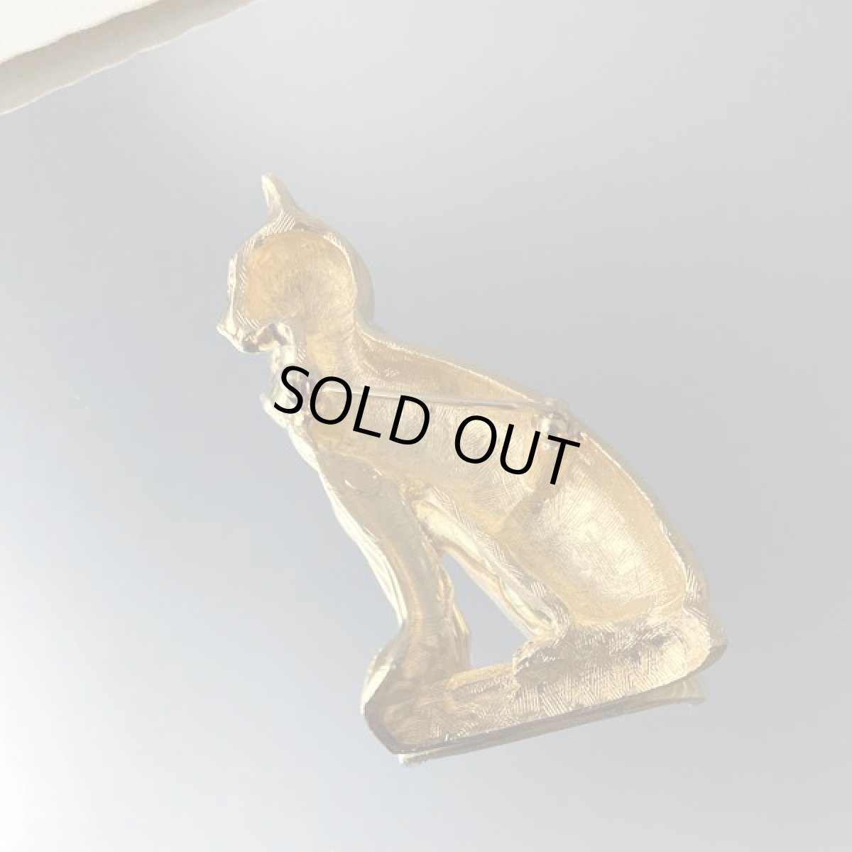 画像6: 英国 猫のブローチ 気品あるアビシニアン ヴィンテージコスチュームジュエリー ネコアクセサリー  (6)