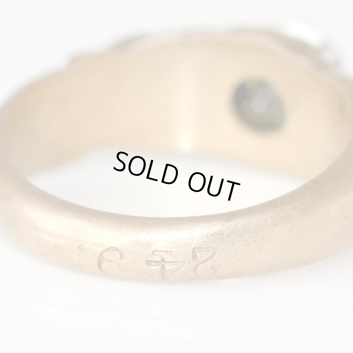 画像8: アメリカ ヴィンテージリング 18号 刻印 24 9 オーロララインストーン メンズ デザイン指輪 (8)