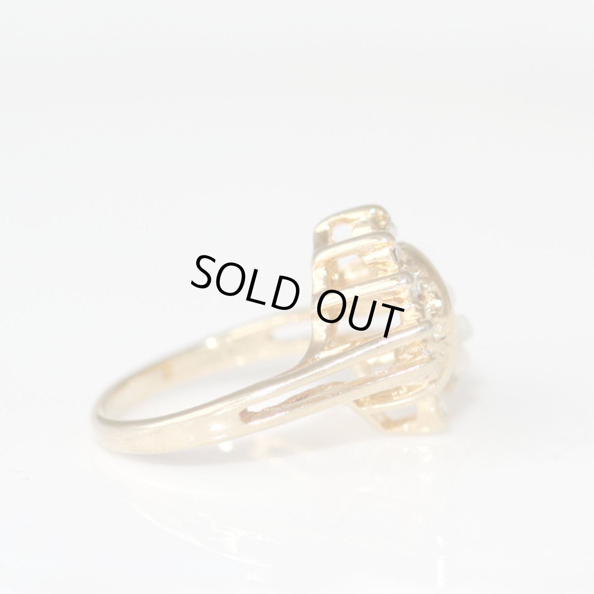 画像7: アメリカ ヴィンテージリング オパールカラー 立体的なデザイン 13号 指輪 レディース (7)