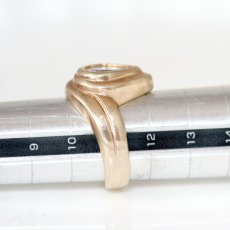 画像8: アメリカ ヴィンテージリング 18K H.G.E 雫型クリスタルラインストーン 11号 デザイン指輪 レディース (8)