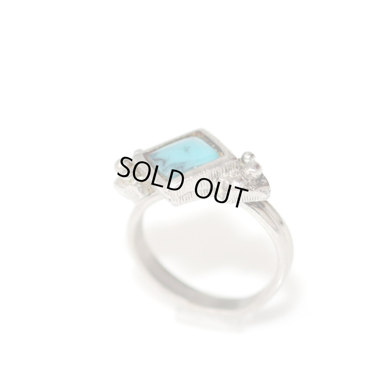 画像5: アメリカ ヴィンテージリング 絆や友情を深めてくれるターコイズ 7号 デザイン指輪 レディース (5)