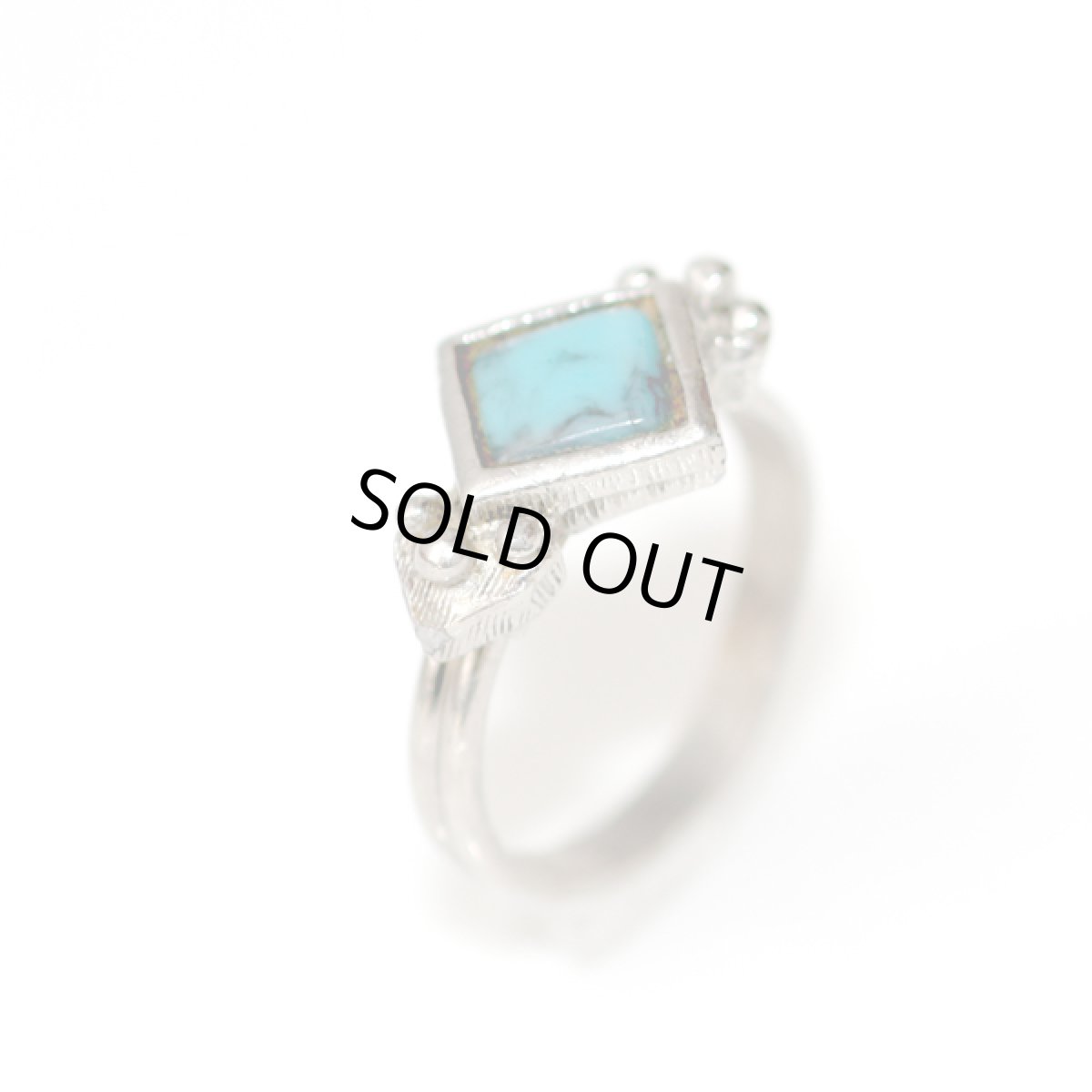 画像3: アメリカ ヴィンテージリング 絆や友情を深めてくれるターコイズ 7号 デザイン指輪 レディース (3)