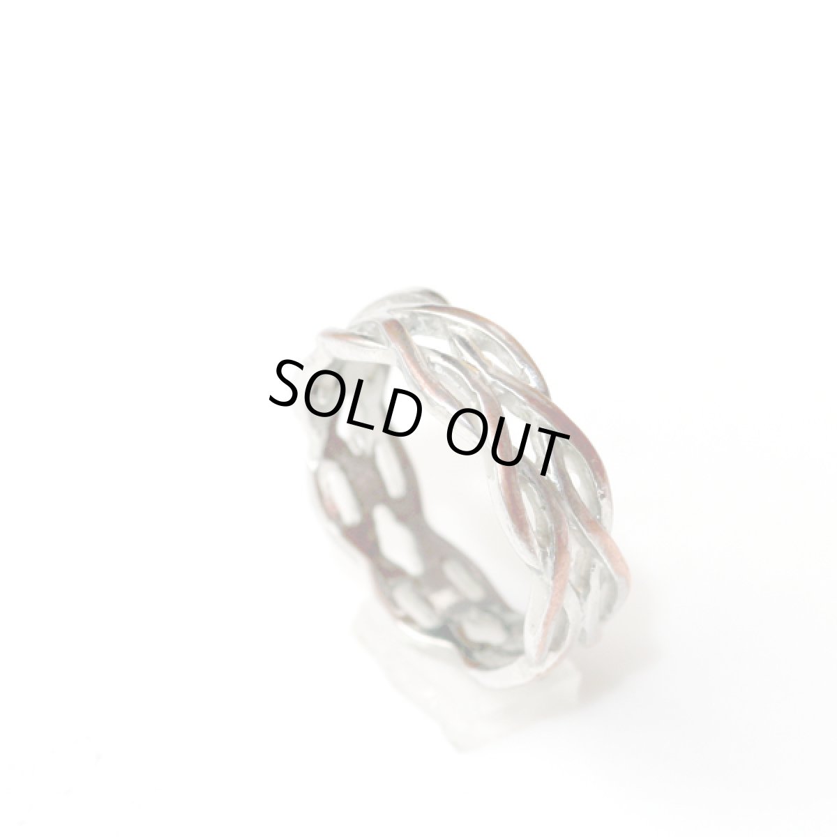 画像2: アメリカ ヴィンテージ バンドリング メンズ 永遠を願うケルト結び サイズ16〜17号 リング幅サイズ0.6cm シルバートーン デザイン指輪 (2)