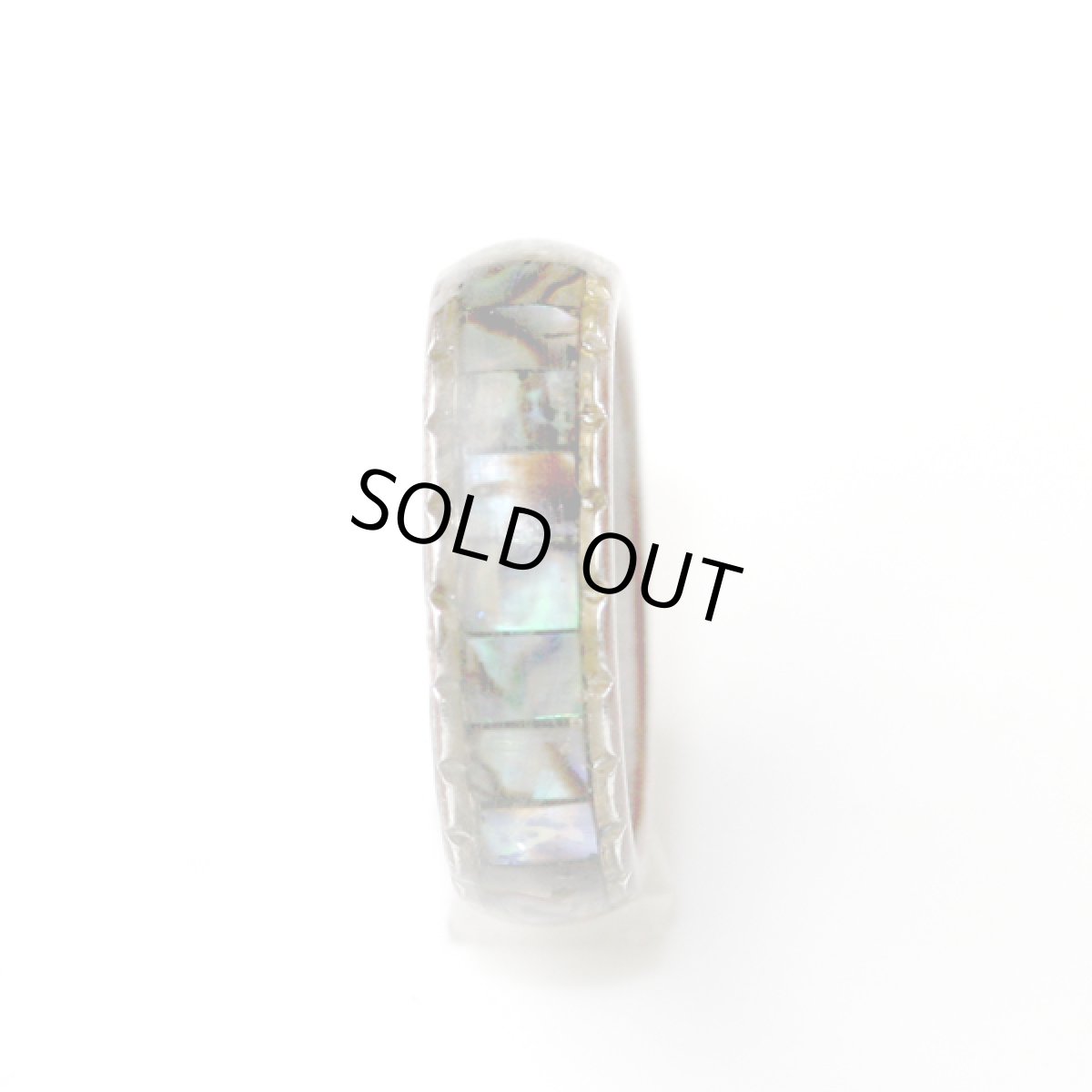 画像3: アメリカ ヴィンテージ バンドリング メンズ アバロンシェル天然貝 INLAY インレイリング16号 1点もの (3)