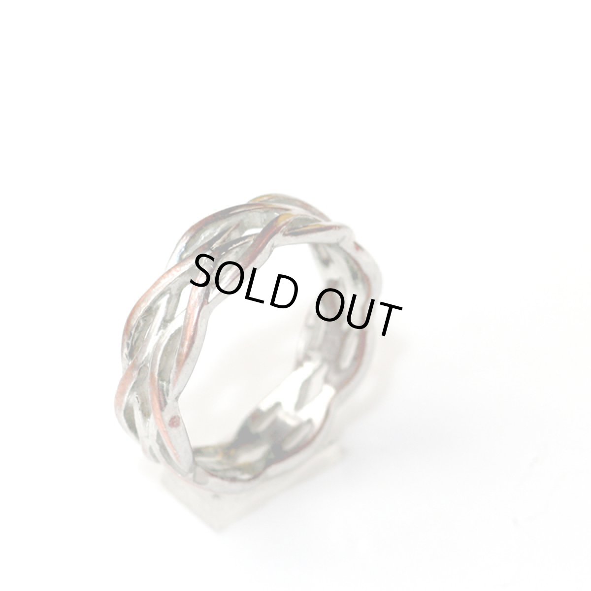 画像4: アメリカ ヴィンテージ バンドリング メンズ 永遠を願うケルト結び サイズ16〜17号 リング幅サイズ0.6cm シルバートーン デザイン指輪 (4)