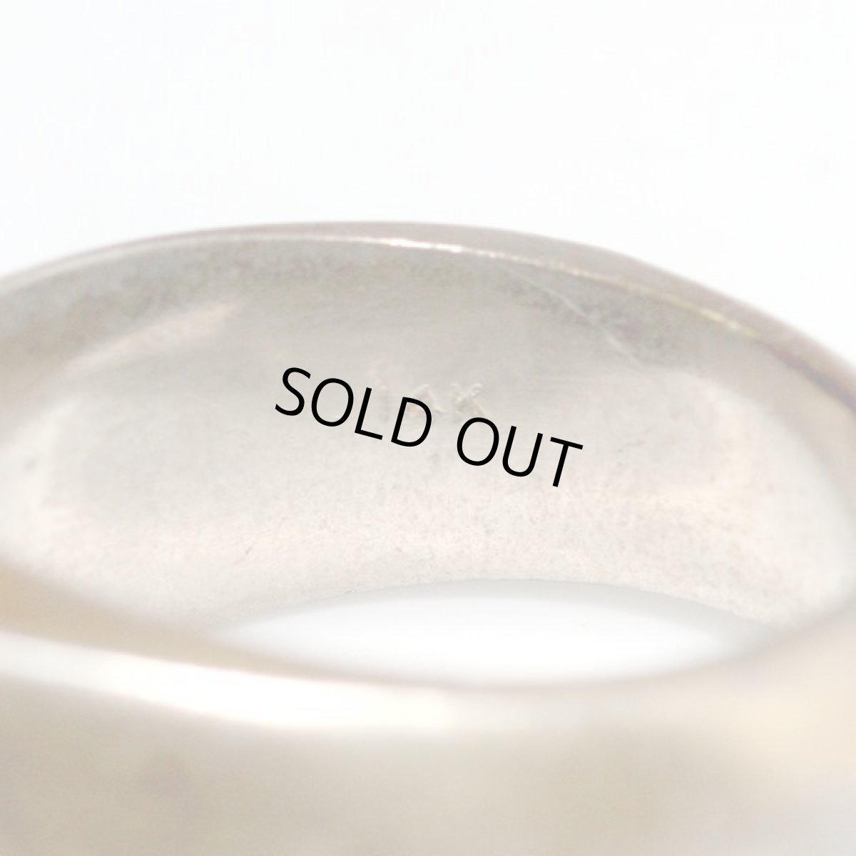 画像10: アメリカ ヴィンテージ 14K 眩い輝きのラインストーン メンズ指輪 22〜23号 (10)