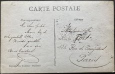 画像2: フランス 切手 消印 アンティークポストカード Sur votre main mignonne あなたの愛しい手の上で 愛し合うふたり (2)