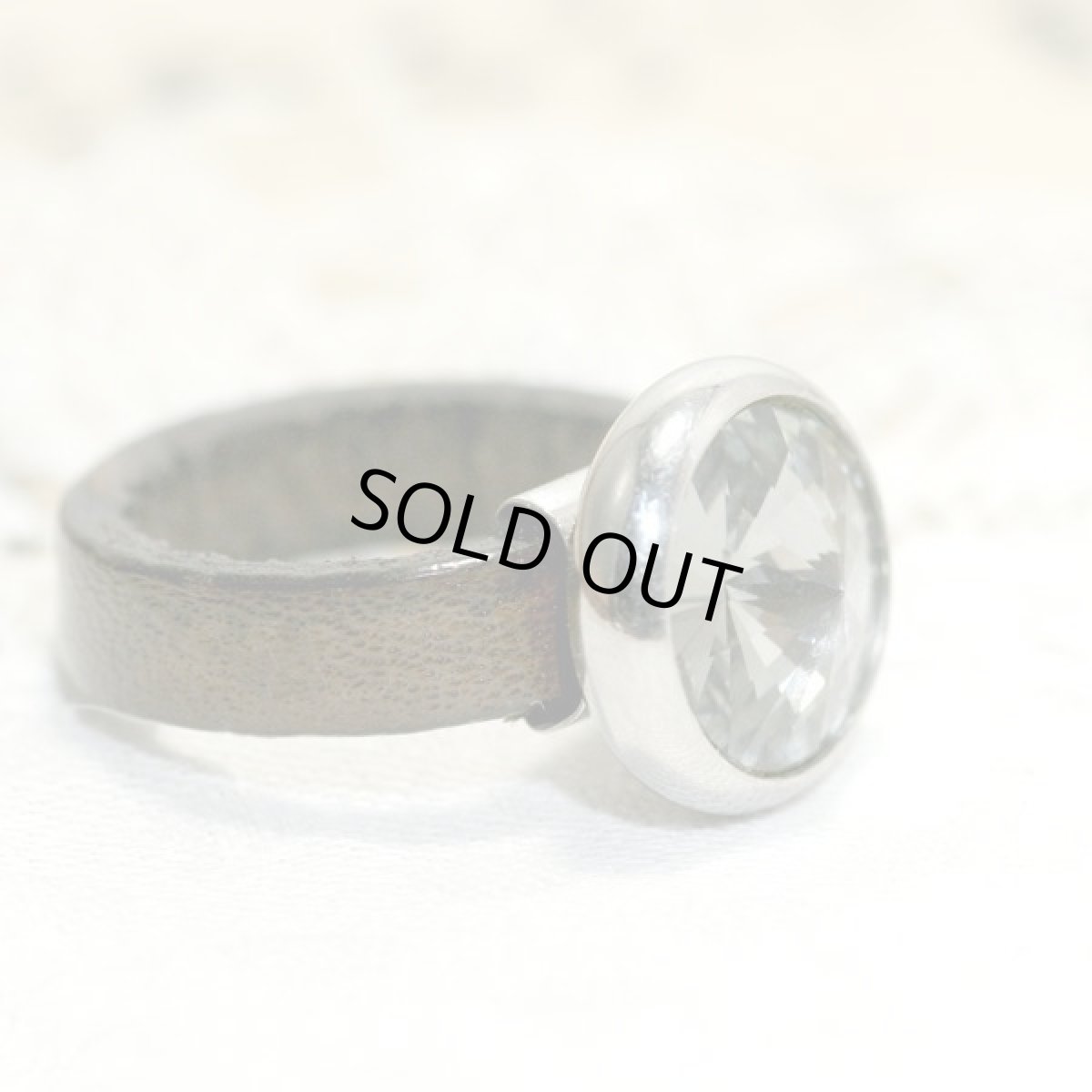 画像2: フランス ヴィンテージレザーリング qudo 9号  (2)