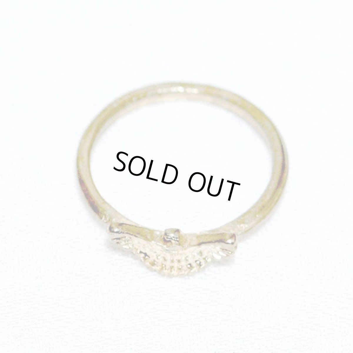 画像7: フランス ヴィンテージリング 羽ばたく猛禽類 9〜10号 フランスゴールド指輪 ピンキーリング メンズ  レディースリング (7)