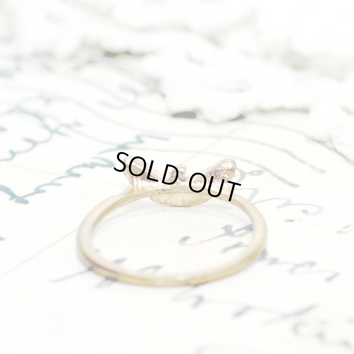 画像3: フランス ヴィンテージリング 羽ばたく猛禽類 9〜10号 フランスゴールド指輪 ピンキーリング メンズ  レディースリング (3)