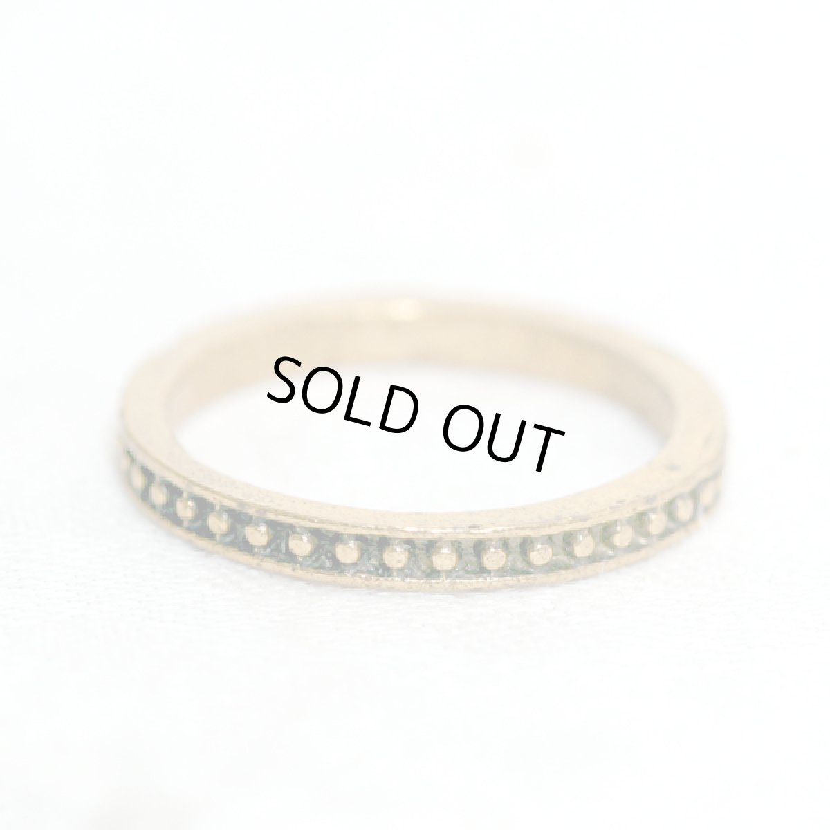 画像7: フランス ヴィンテージリング ドット サイズ9号 ゴールドアクセサリー指輪 ピンキーリング メンズ  レディースリング (7)