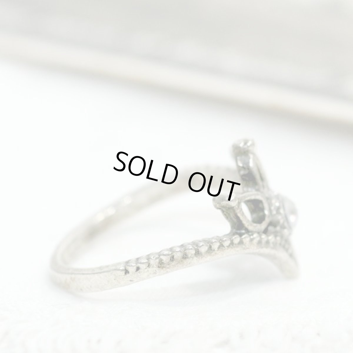 画像5: アメリカ ヴィンテージ ファッションリング サイズ14号 ティアラデザイン指輪 メンズ  レディースリング  (5)