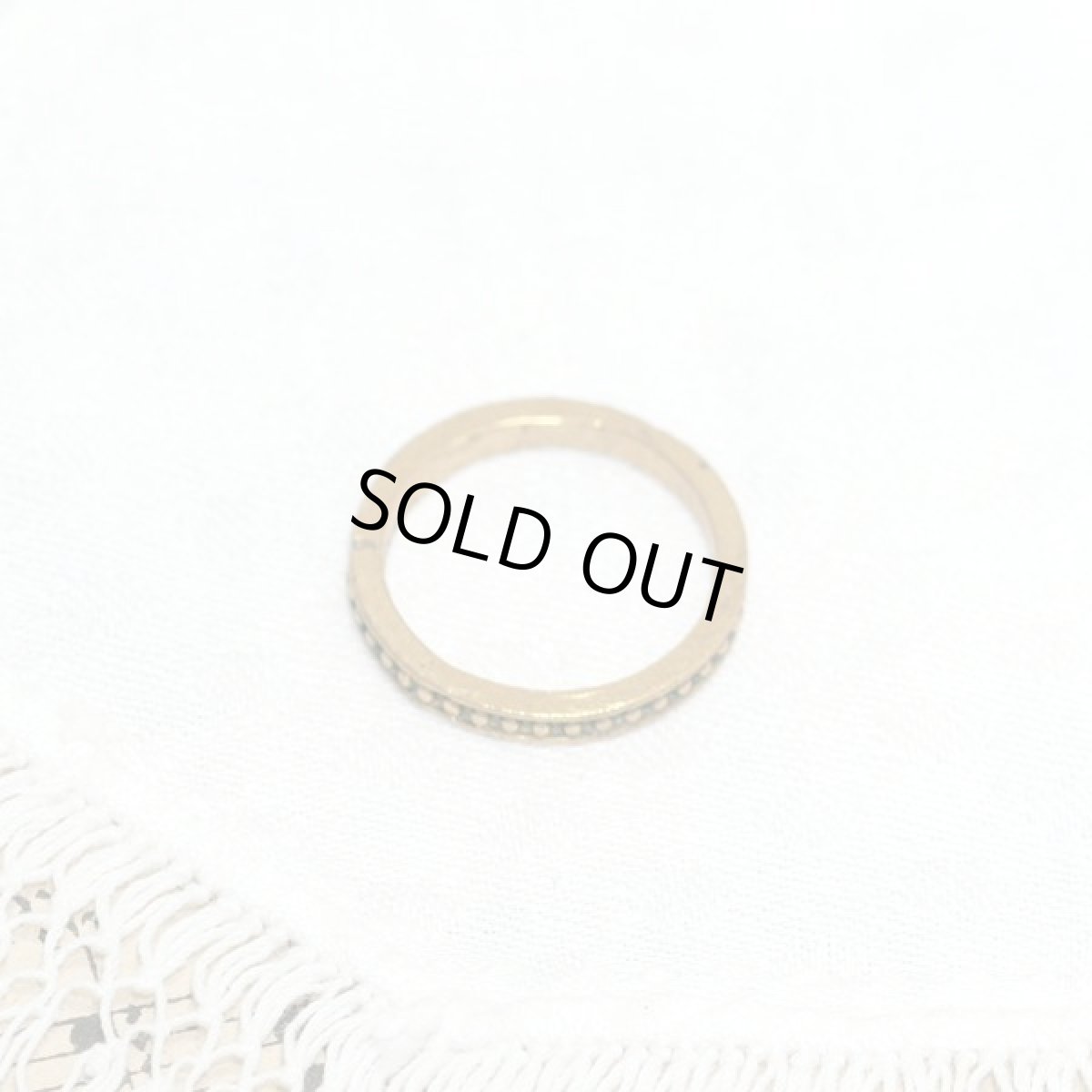 画像5: フランス ヴィンテージリング ドット サイズ9号 ゴールドアクセサリー指輪 ピンキーリング メンズ  レディースリング (5)