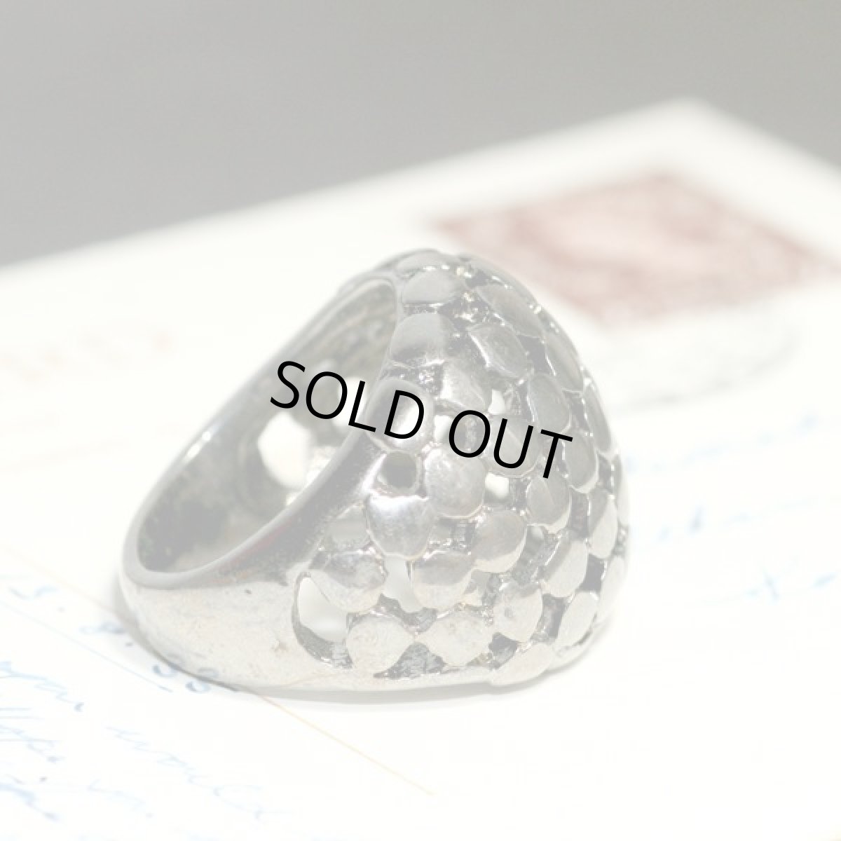 画像5: アメリカ ニューヨーク ヴィンテージ 透かしデザイン指輪13号 メンズ レディースリング (5)