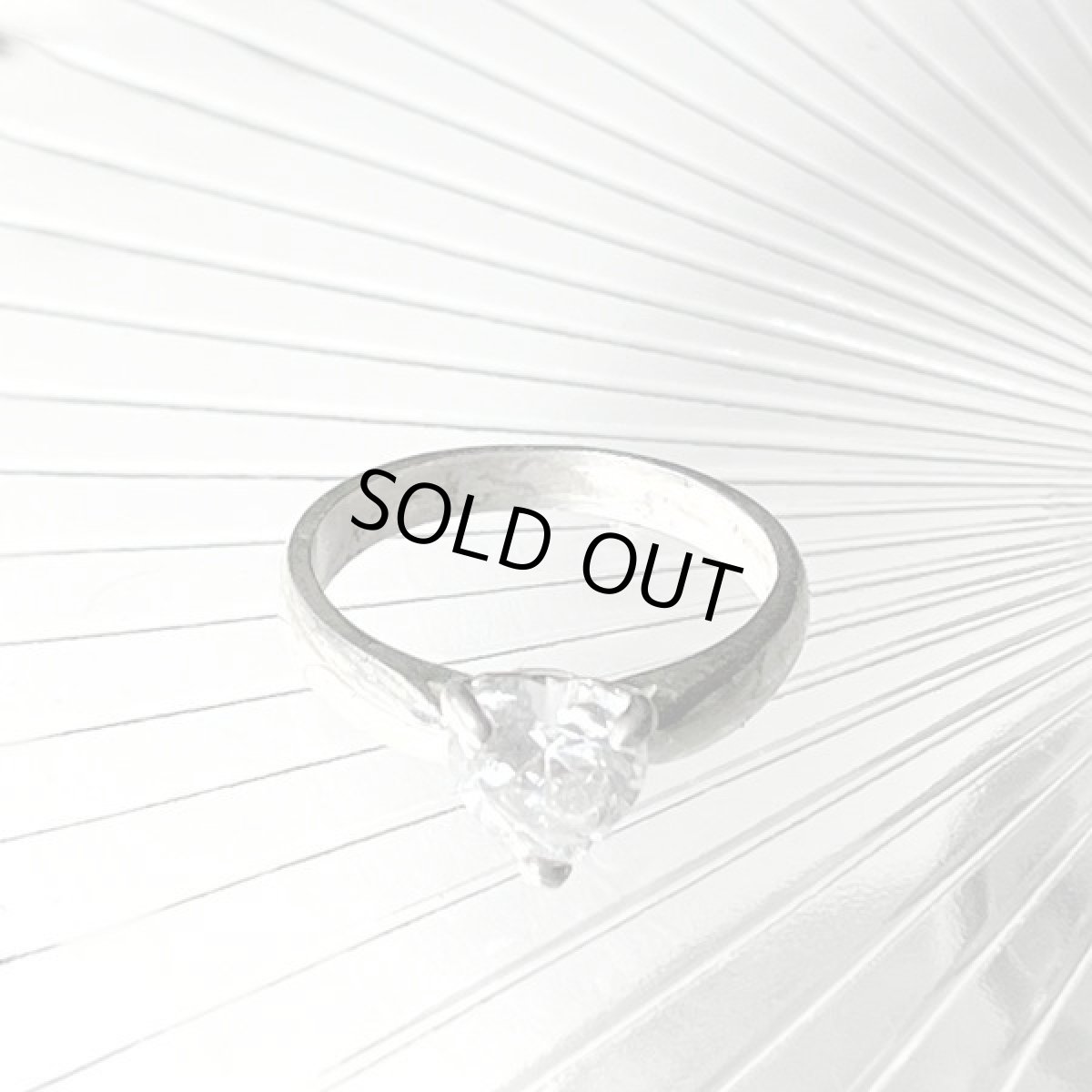 画像8: アメリカ ニューヨーク ヴィンテージ 可愛いハートクリスタルラインストーン リング 12号 メンズ レディース指輪 (8)