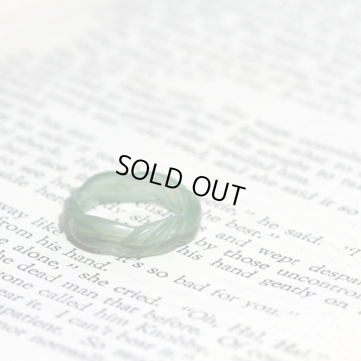 画像9: アメリカ ニューヨーク ヴィンテージ モスグリーンファッションリング プラスチック製11号 メンズ レディースリング (9)