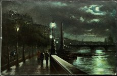 画像1: イギリス 1903年 消印あり アンティークポストカード テムズ川の堤防 The Thames embankment (1)
