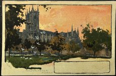 画像1: イギリス 1903年 消印あり アンティークポストカード WESTMINSTER ABBEY ウェストミンスター寺院 (1)