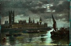 画像1: イギリス 1904年 消印あり アンティークポストカード London THE HOUSES OF PARLIAMENT 英国国会議事堂 (1)