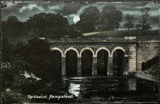 画像1: イギリス 消印あり アンティークポストカード The Viaduct Hampstead ハムステッド 高架橋 (1)