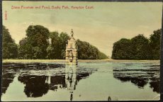 画像1: イギリス 1909年 消印あり アンティークポストカード Bushy Park Hampton Court ブッシーパーク (1)