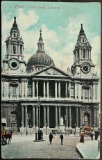 画像1: イギリス 1905年 消印あり アンティークポストカード St Paul's Cathedral London セント・ポール大聖堂 (1)