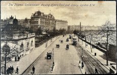 画像1: イギリス 消印・切手あり アンティークポストカード The Thames Embankment London S.W. (1)